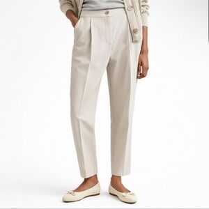 NWOT: Reiss Farrah Linen Blend Taper Trouser Size 12